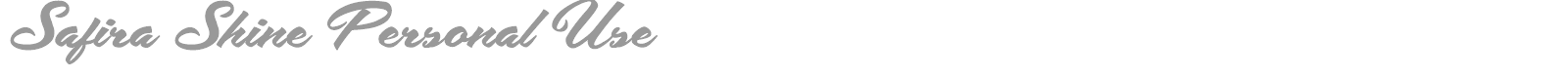 Safira Shine font preview
